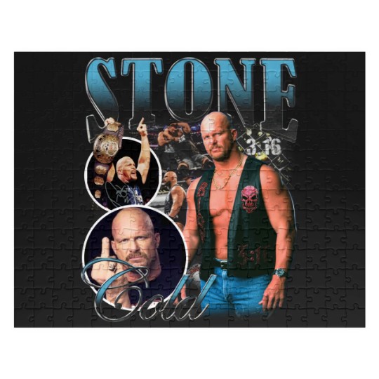 Discover Vintage Bootleg Style Stone Cold Jigsaw Puzzles, Steve Austin Wrestling Jigsaw Puzzles