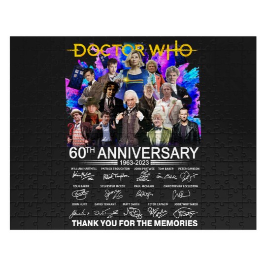 Discover Doctor Who 60th Anniversary 1963-2023 Signature Thank You Jigsaw Puzzles