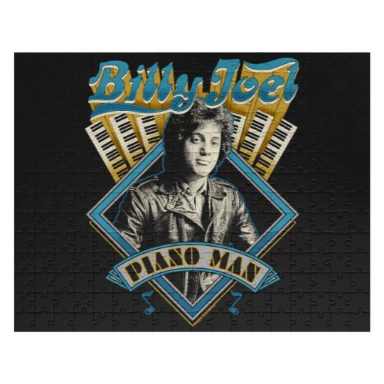 Discover Billy Joel 'Piano Man' (Black) Jigsaw Puzzles