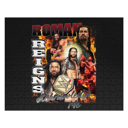 Discover Roman Reigns Acknowledge Me Unisex Softstyle Jigsaw Puzzles, Roman Reigns Unisex Jigsaw Puzzles