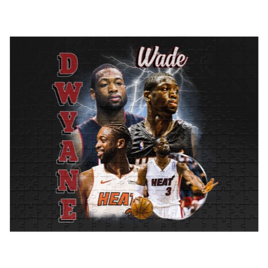 Discover Dwyane Wade Vintage Jigsaw Puzzles, Vintage 90s Graphic Style Dwyane Wade Jigsaw Puzzles