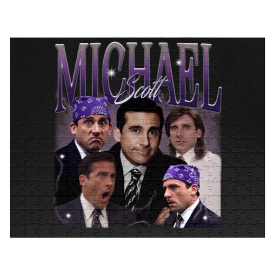 Discover Retro Michael Scott Jigsaw Puzzles, Limited Michael Scott Vintage Jigsaw Puzzles, Michael Scott Gift