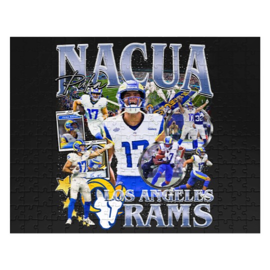 Discover Vintage 90s Graphic Style Puka Nacua Jigsaw Puzzles Football Jigsaw Puzzles