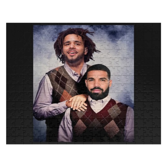 Discover Drake J Cole Jigsaw Puzzles -Vintage 90s Jigsaw Puzzles- Retro Rap Vintage 90S Y2k Bootleg Jigsaw Puzzles