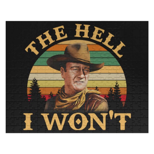 Discover John Wayne Movie Jigsaw Puzzles, John Wayne The Hell I Wont Vintage Jigsaw Puzzles