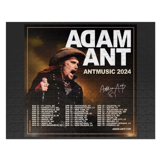 Discover Adam Ant Autumn 2024 UK ANTMUSIC Tour Unisex Jigsaw Puzzles