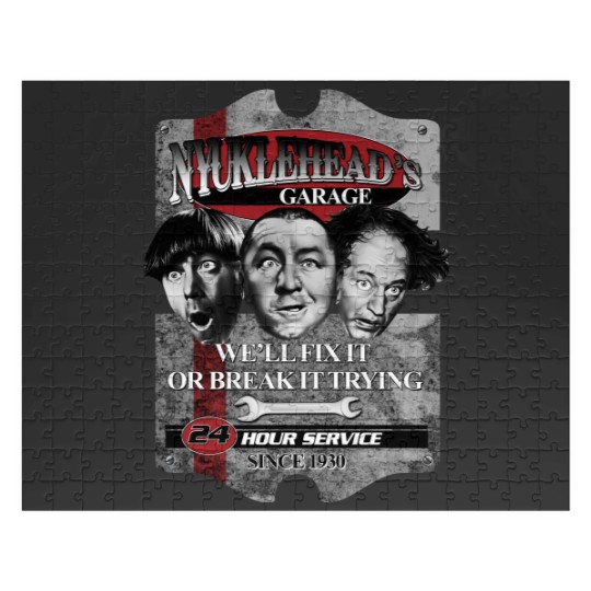 Discover Three Stooges Nyuckleheads Mechanic Garage Jigsaw Puzzles