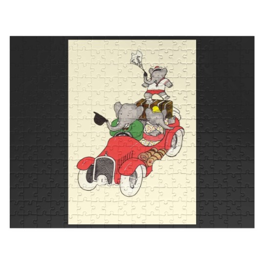 Discover Babar in a car Jigsaw Puzzles