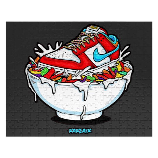 Discover Fruity Pebbles Dunk Sneaker Match Red Fruity Pebbles Bowl3 Jigsaw Puzzles