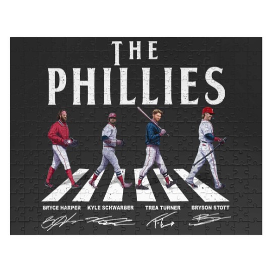 Discover Phillies Walking Abbey Road Signatures Baseball 2023 Signatures Jigsaw Puzzles