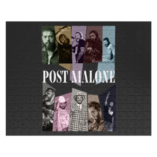 Discover Post Malone Best Albums Jigsaw Puzzles, Post Malone Rap Music Merch Jigsaw Puzzles