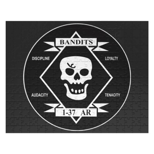 Discover The Bandits - 1st Battalion - 37th Armor Regiment (Clean Style) Jigsaw Puzzles