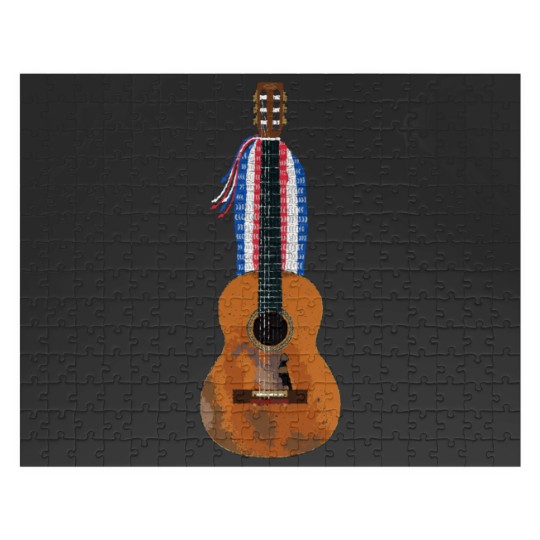 Discover Willie's Iconic Trigger Acoustic Guitar Jigsaw Puzzles