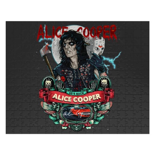 Discover Signature Alice Cooper He's Back Jigsaw Puzzles, Alice Cooper Vintage