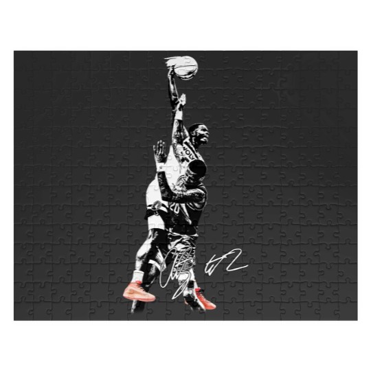 Discover Anthony Edwards Dunk on John Collins Minnesota Jigsaw Puzzles