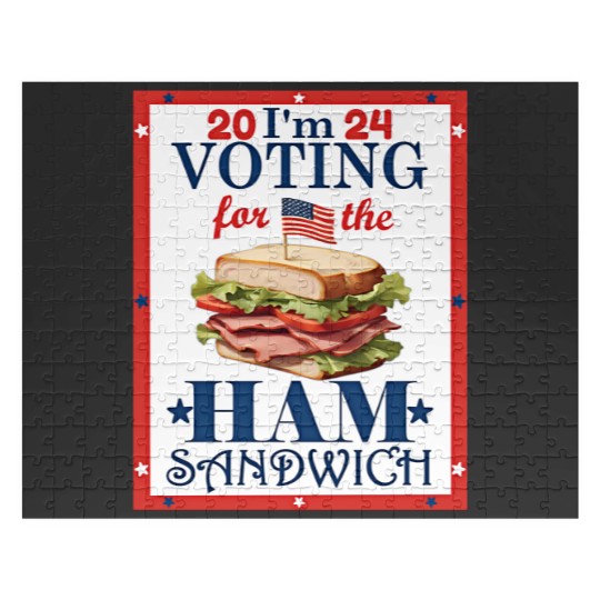 Discover Election 2024 I'm  For the Ham Sandwich Graphic Jigsaw Puzzles