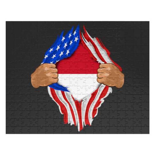 Discover Indonesian Blood Inside Me Indonesia Flag Gift Jigsaw Puzzles