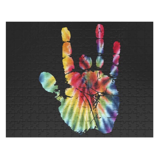 Discover Tie Dye Jerry Garcia Hand Bill Kreutzmann Jigsaw Puzzles