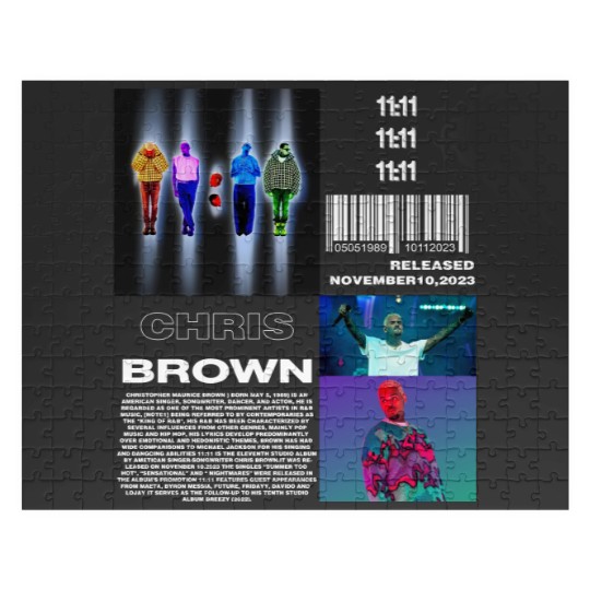 Discover Vintage Chris Brown 11:11 Tour Jigsaw Puzzles, Chr!s Br0wn 2024 Tour