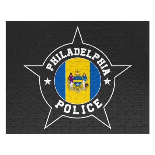 Discover Philadelphia Police T  - Philadelphia flag Jigsaw Puzzles