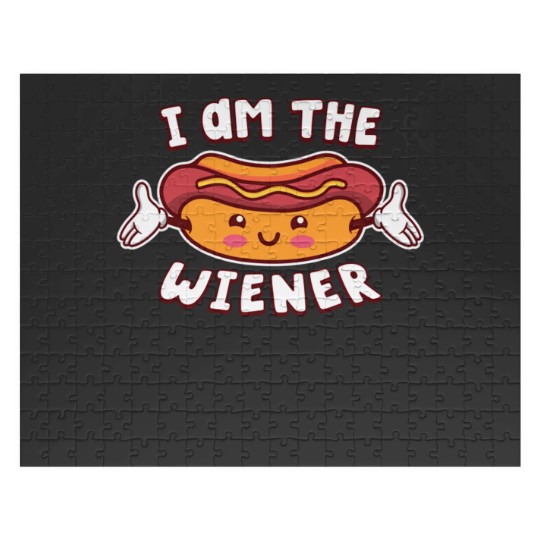 Discover I Am The Wiener Funny Kawaii Hotdog Lover Jigsaw Puzzles