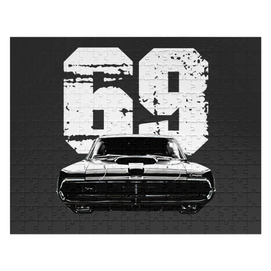Discover 1969 Mercury Cougar Front View with Year Jigsaw Puzzles