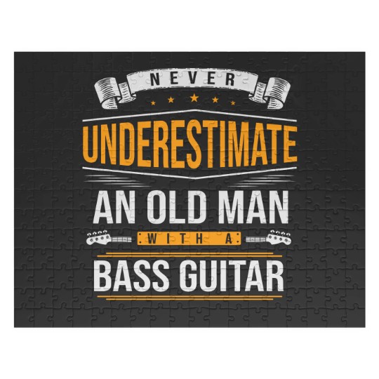 Discover Never Underestimate An Old Man With A Bass Guitar Jigsaw Puzzles