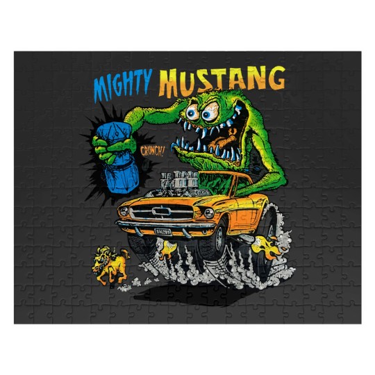 Discover ED ROTH RAT FINK ORIGINAL MIGHTY MUSTANG BLACK Jigsaw Puzzles
