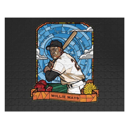 Discover WILLIE MAYS STAINED GLASS - Willie Mays - Jigsaw Puzzles