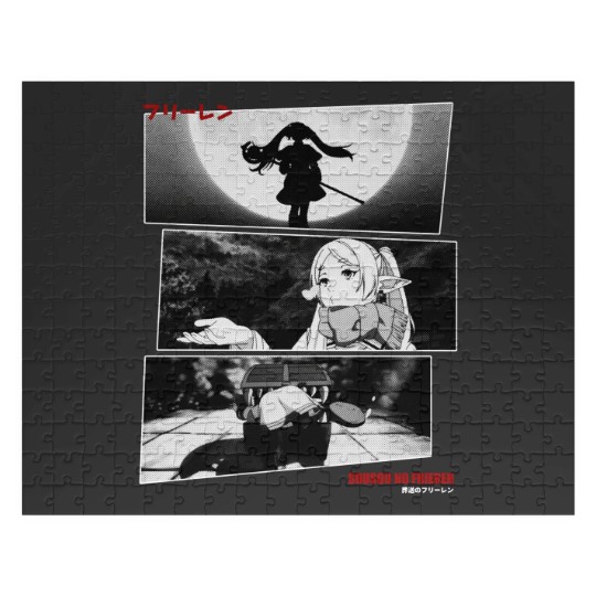 Discover Sousou No Frieren Frieren Halftone Design Jigsaw Puzzles
