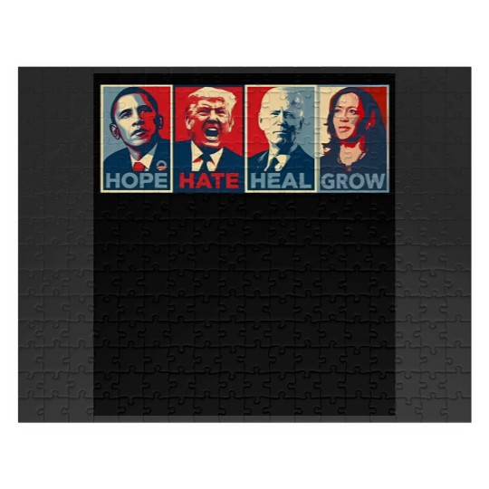 Discover Hope Hate Heal Grow Harris 2024 Jigsaw Puzzles