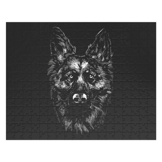 Discover German Shepherd Monochrome Jigsaw Puzzles Jigsaw Puzzles
