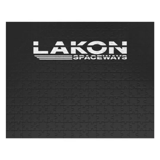 Discover Lakon Spaceways logo (white) Jigsaw Puzzles