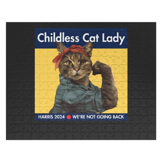 Discover Harris 2024 Jigsaw Puzzles | Childless Cat Lady | Kamala Harris Jigsaw Puzzles