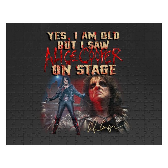 Discover Yes I Am Old But I Saw Alice Cooper On Stage Jigsaw Puzzles, Alice Cooper Jigsaw Puzzles
