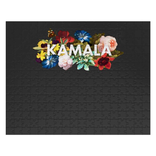 Discover Kamala Harris Vintage Floral Feminine First Female President Jigsaw Puzzles