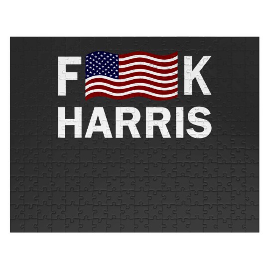 Discover F Kamala Harris Conservative Republican FKH Political Humor Unisex Jigsaw Puzzles
