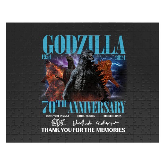 Discover God zilla 1954-2024 70th Anniversary Thank You Jigsaw Puzzles, God zilla Jigsaw Puzzles