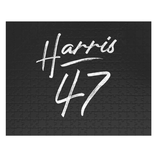 Discover Kamala Harris 47 Feminine Script for President Campaign 2024 Jigsaw Puzzles