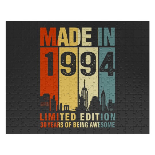 Discover 1994 30th Birthday Gift Made In 1994 30th Birthday 30 Years Old Jigsaw Puzzles