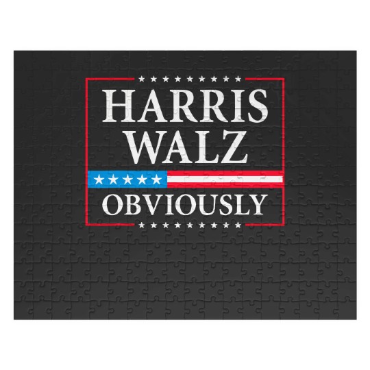 Discover Harris Walz Obviously President Kamala Harris Waltz Election Jigsaw Puzzles