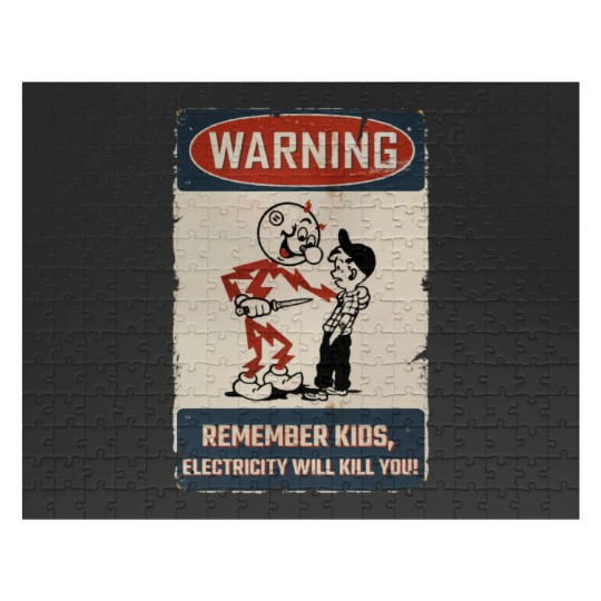 Discover vintage Electricity Will Kill You Kids Jigsaw Puzzles