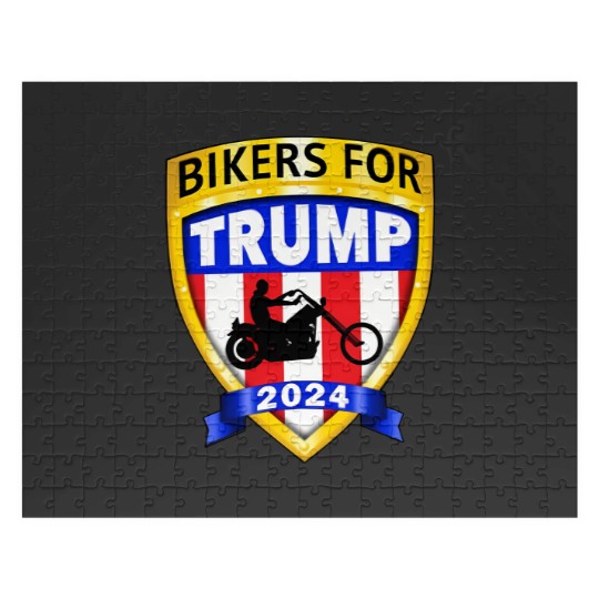 Discover Bikers for Trump 2024 American Jigsaw Puzzles
