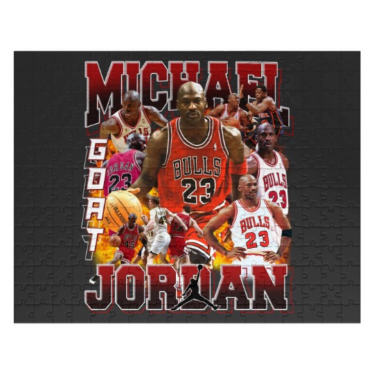 Discover Vintage 90s Basketball Bootleg Style Jigsaw Puzzles, Michael Jordan Graphic Jigsaw Puzzles