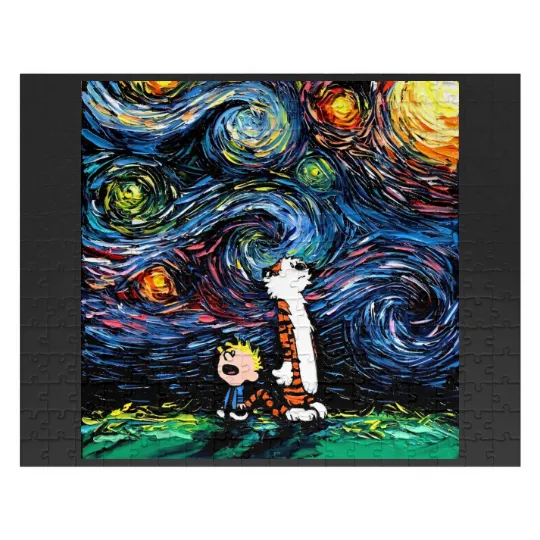 Discover pop culture painting van gogh Calvin And Hobbes Jigsaw Puzzles