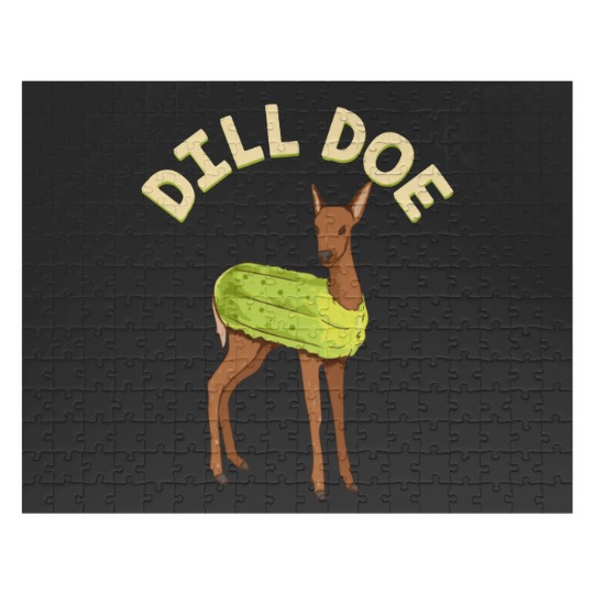 Discover Dill Doe Jigsaw Puzzles Animal Pun Pickle  Funny Deer Jigsaw Puzzles