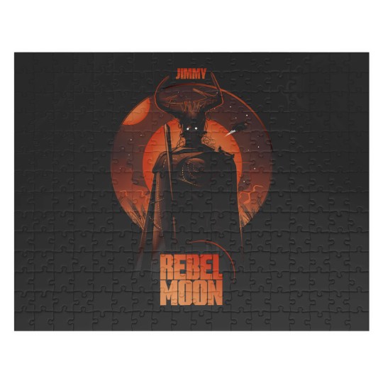 Discover rebel moon red galactic jimmy celestial silhouette poster premium t Jigsaw Puzzles