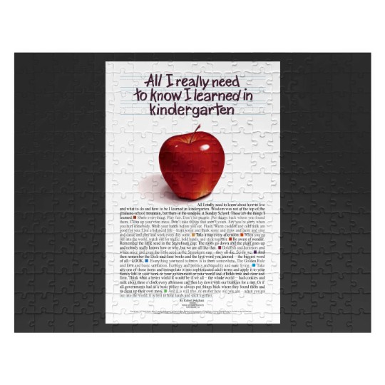 Discover All l Really Need To Know I learned In Kindergarten Jigsaw Puzzles