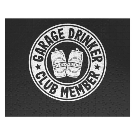 Discover Garage Drinker Club Member Day Beer Drinking Fat Jigsaw Puzzles