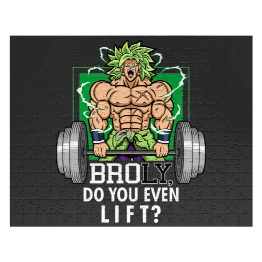 Discover Brolifting Super Saiyan Gym Lifting Broly Anime Workout Jigsaw Puzzles